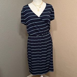 *Banana Republic crossover striped dress - size Medium